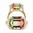 Bi Color Tourmaline Custom Made Ring  Exceptional Colored Gemstones