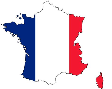 Colored Map Of France Openclipart