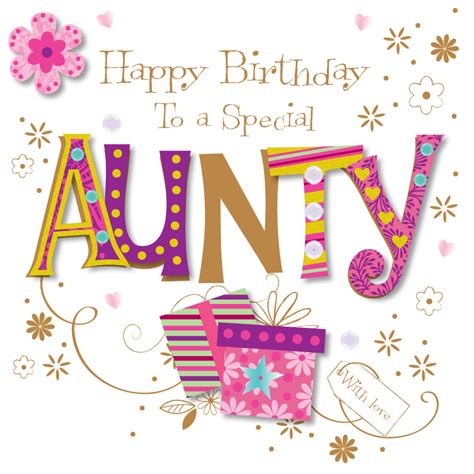 Special Aunty Happy Birthday Greeting Card Cards Love Kates
