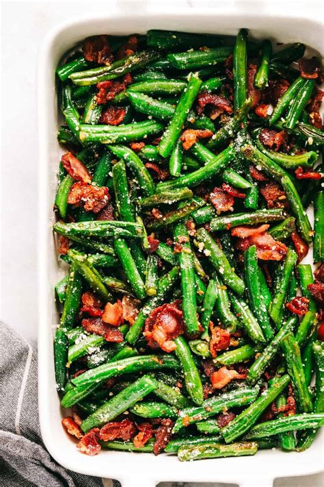 Cut your bacon into bite sized chunks and place on top of the green beans. 25 Best Green Bean Dishes To Serve At Meals - Easy and ...