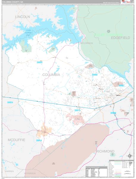 Columbia County Ga Zip Code Map Premium