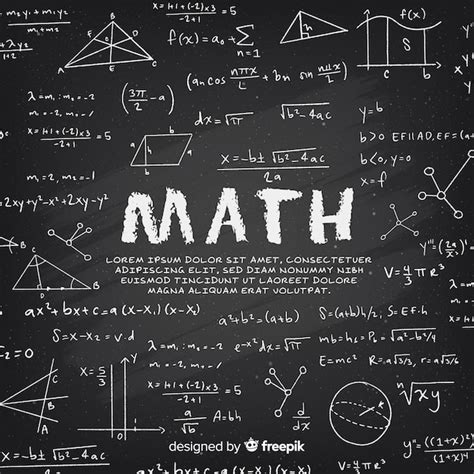 Free Vector Maths Realistic Chalkboard Background