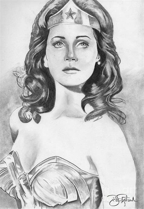 Wonder Woman Pencil Drawing By Bill Richards Play Wonder Woman Hair 26 Min Video