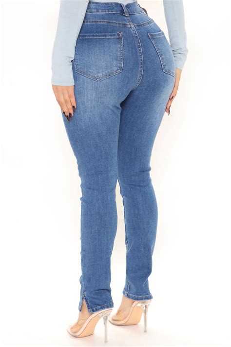 Livin For It Skinny Jeans Medium Blue Wash Fashion Nova Jeans Fashion Nova