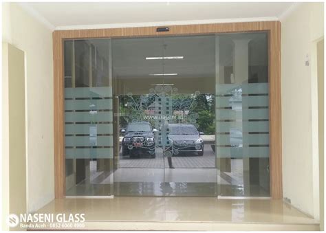 Pemasangan Pintu Kaca Otomatis Kantor Bappeda Banda Aceh