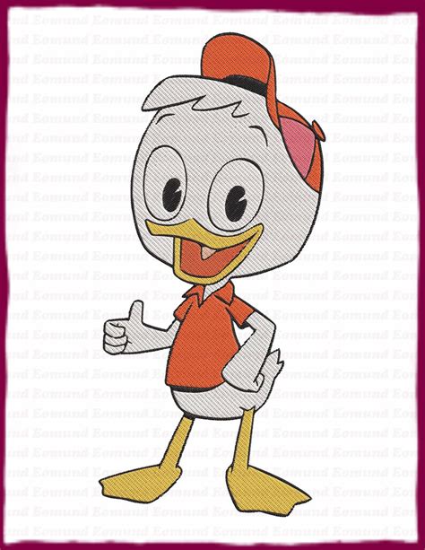 Huey Ducktales Fill Embroidery Design 5 Instant Download Etsy