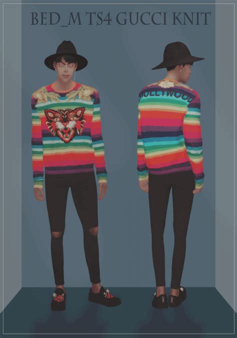 Clothing Gucci Knit Male Sweater Or The Sims 4 By Bed Download Link
