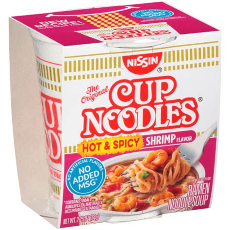 Nissin Cup Noodles Hot And Spicy Shrimp Flavor Ramen Noodle Soup 2 25 Oz Kroger