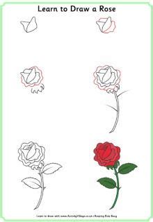With just a few simple shapes and strokes you will be drawing dozens of roses in no time. From The Heart Up.: FREE learn to draw printables ...
