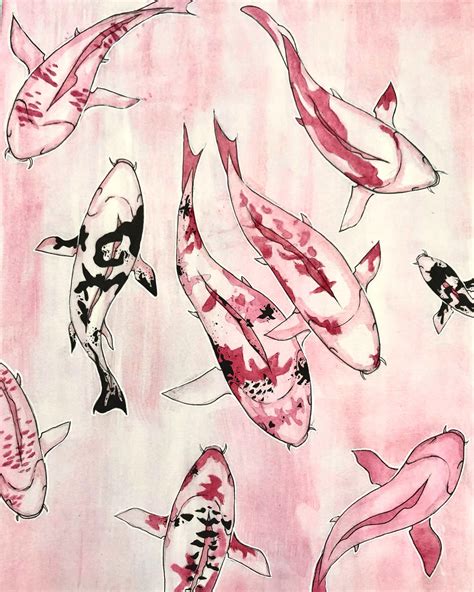 Pink Koi Fish By Puffysharks On Deviantart
