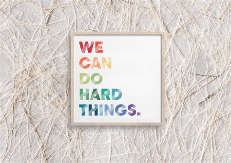 We Can Do Hard Things Rainbow Poster Print Rainbow Print Etsy