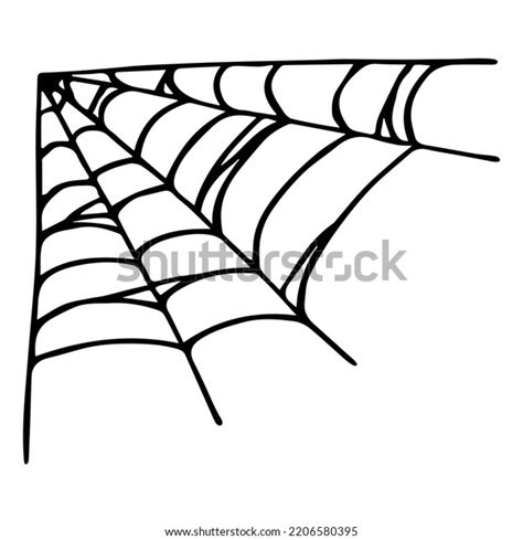 Simple Hand Drawn Spider Web Illustration Stock Vector Royalty Free