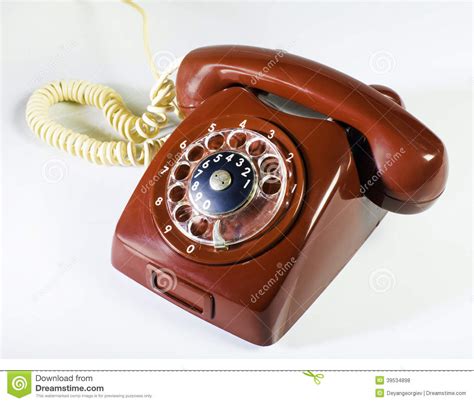 Vintage Red Phone Stock Photo Image Of Object Handset 39534898