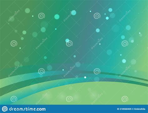 Wavy Blue And Green Gradient Background Design Stock Vector