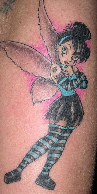 Gothic Tinkerbell Tattoo Tattoos For Women Tattoos Disney Tattoos