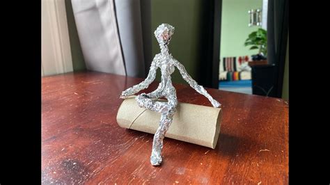 Human Figure Sculpture With Foil Youtube