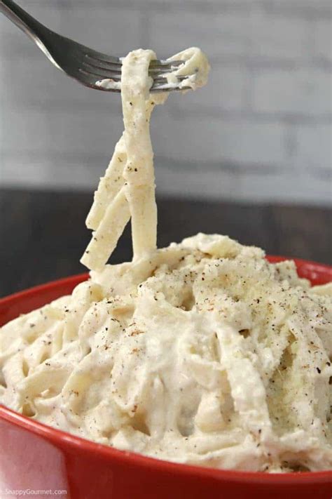 It's plenty to serve sixteen people if you use about ¼ cup per serving. Alfredo Sauce with Cream Cheese - Snappy Gourmet