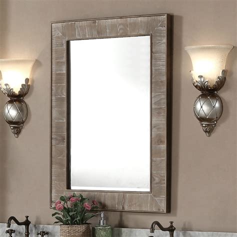 Shop Rustic Style 26 Inch Wide Rectangular Wall Mirror Free Shipping