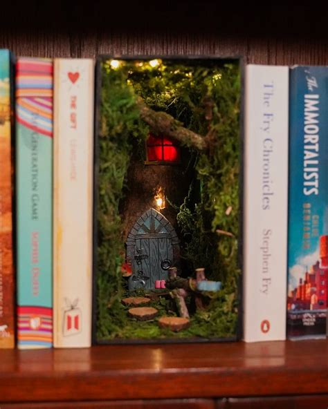 Book Nook Diorama Of A Fairy House Book Nook Shelf Insert Etsy In