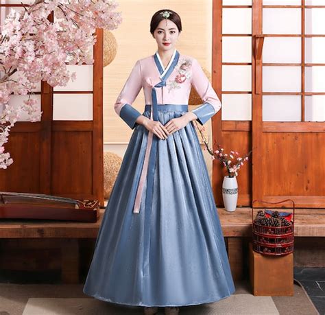 Korean Hanbok Woman Hanbok Korean Folk Dance Costume Dancing Etsy