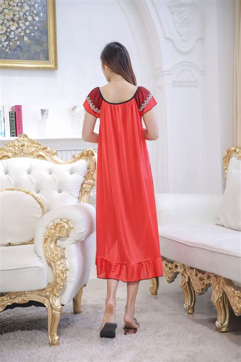 2021 Wholesale Lace Nightgowns Summer Ice Silk Nightgown Ms Mm Skirt Plus Size Fat Thin Clothes