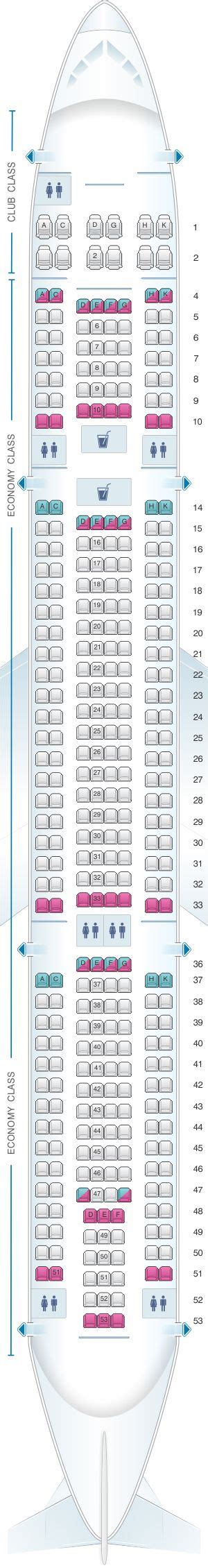 Seat Map Air Transat Airbus A330 300 346pax With Images Air Transat