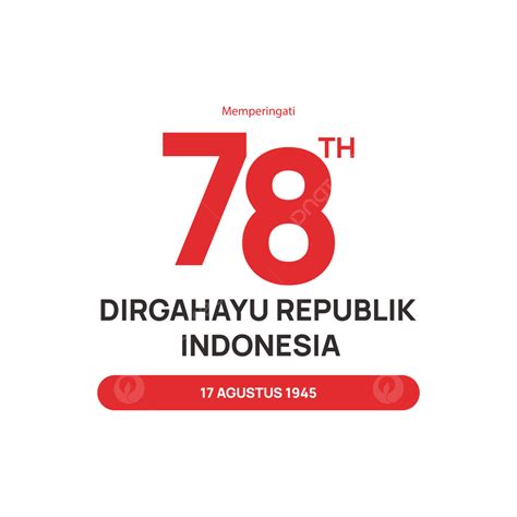 Official Logo Of Hut Ri Th Happy Republic Indonesia One Vector