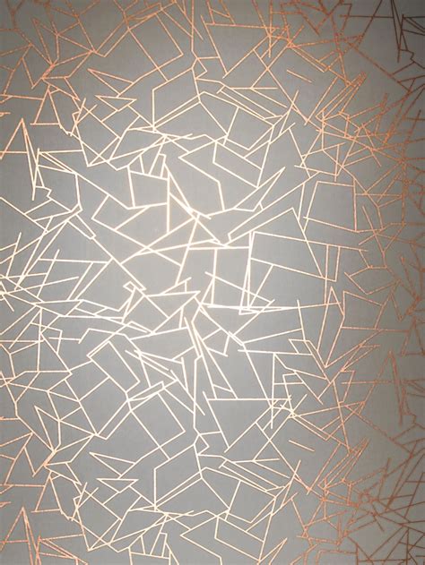 Angles By Erica Wakerly Copper Rose Zinc Grey Wallpaper