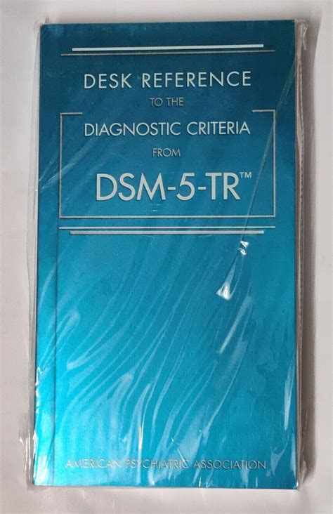 Desk Reference To The Diagnostic Criteria Dsm Tr Paperback Ebay