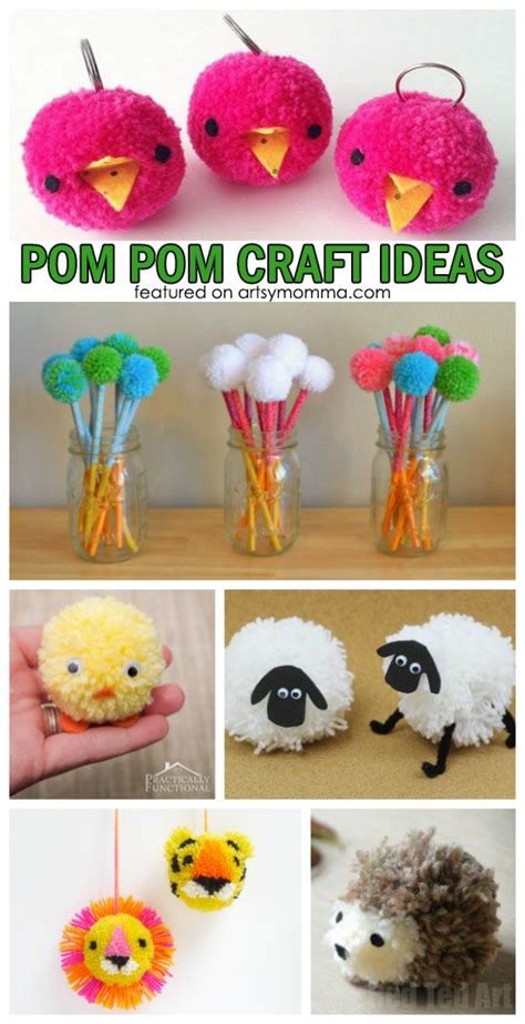 The Most Adorable Diy Pom Pom Crafts For Kids Pom Pom Crafts Yarn