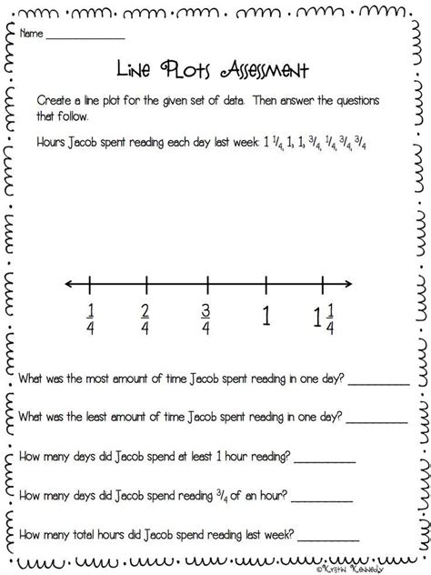 Line Plots Worksheet 2nd Grade