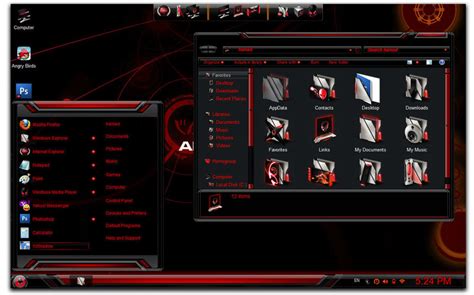 Alienware Republic Of Aliens Wormhole Red Skin Pack Theme For Windows
