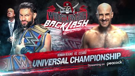 Wwe Wrestlemania Backlash 2021 Official Match Card Youtube