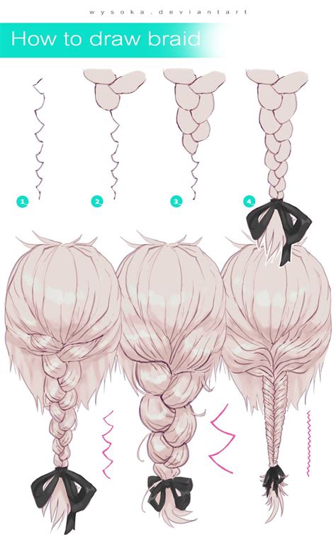 Drawing Tutorial Archive How To Draw Braids Drawings Art Tutorials