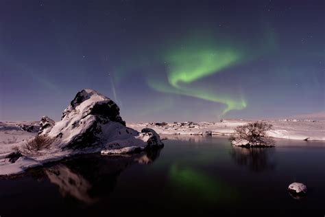 Free Images Snow Night Lake Atmosphere Reflection Iceland