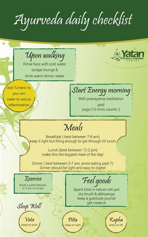 Ayurveda Daily Routine Checklist Ayurvedic Healing Ayurveda Life