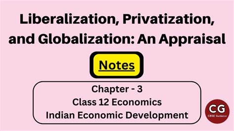 Class 12 Economics Liberalization Privatization And Globalization