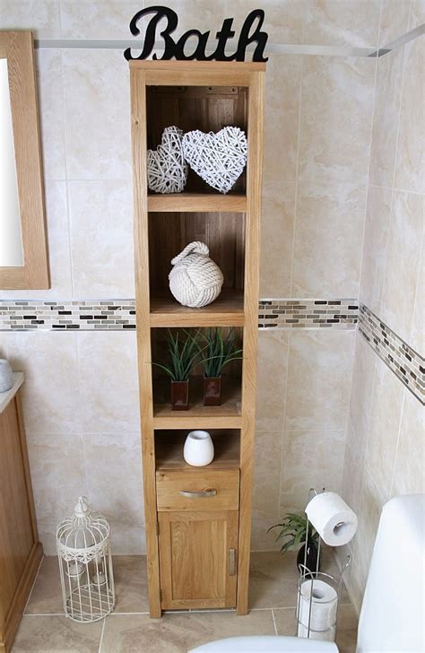 Browse bathroom storage designs and ideas for your remodel, including a selection of vanities, shower caddies, storage cabinets, organizers, shelves and more. Solid Oak Bathroom Furniture Storage Unit 499 | Bathrooms ...