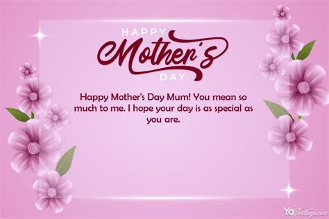 purple happy mother s day wishes card with flowers