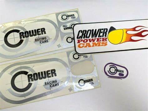 Vintage Crower Power Racing Cams Sticker Lot Drag Race Hot Rod Nhra
