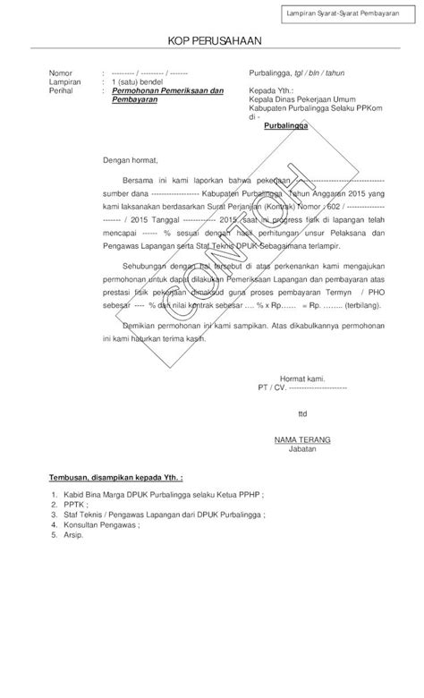 PDF Contoh Permohonan Pembayaran Kontraktor DOKUMEN TIPS