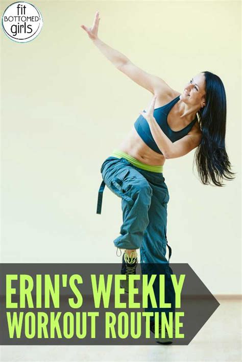 The workout program is designed so you can exercise 3 or 6 times a week. Erin's Weekly Workout Routine