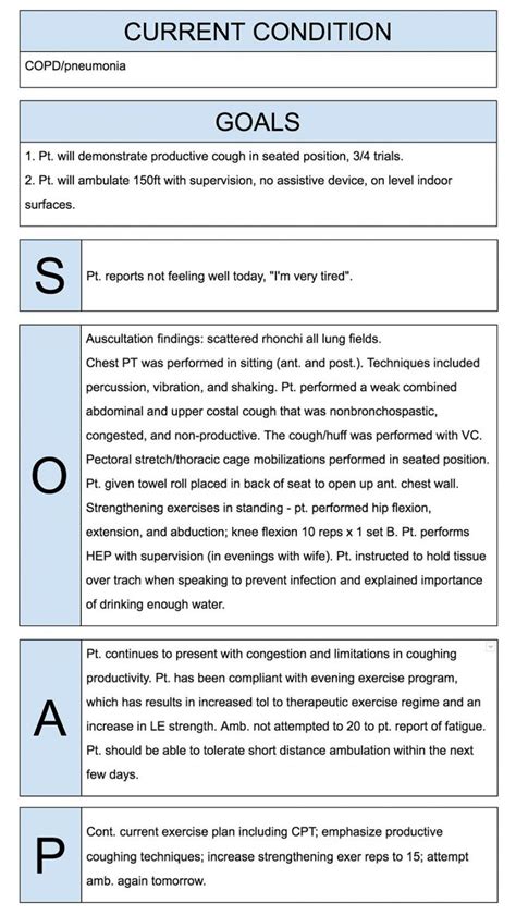 Sample Physical Therapist Soap Notes Example Soap Note