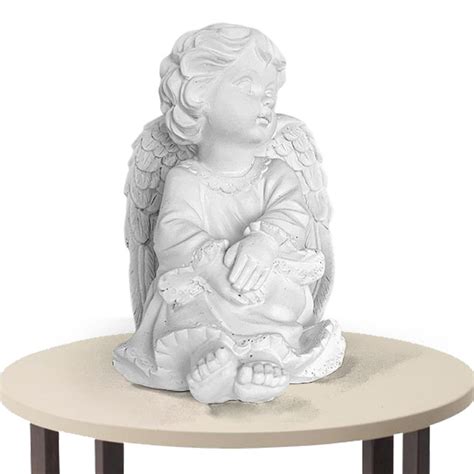 Ksruee Angel Statue Resin Winged Angel Decor Resin White Praying Angel