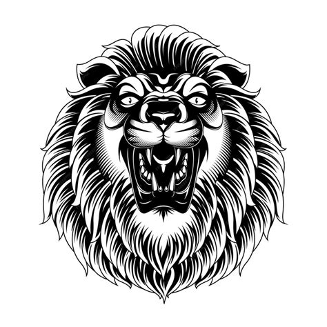 Premium Vector Lion Head Esport Mascot Line Art