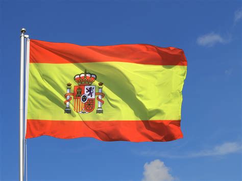 Large Spain With Crest Flag 5x8 Ft Royal Flags