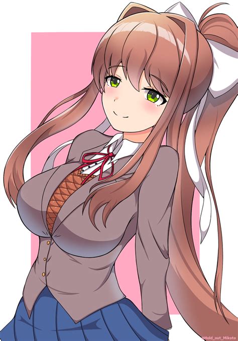 Monika Has A Nice Smile 尊 ミコト Artist Ddlc In 2021 Anime A Hat In