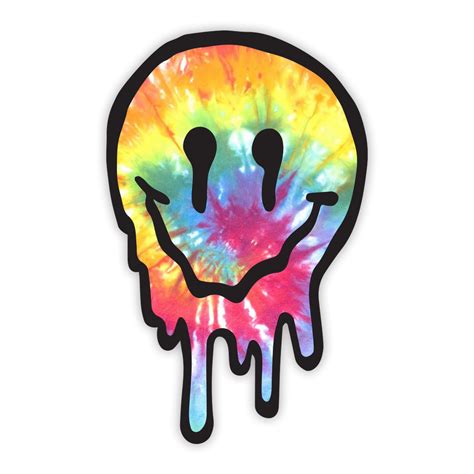 Drippy Face Tie Dye Sticker