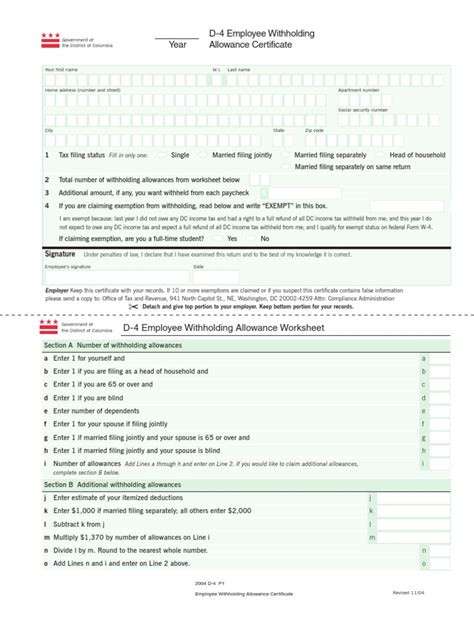 Tax Form Dc1 Withholding Tax Public Finance Free 30 Day Trial