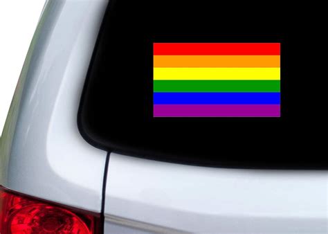 Lgbt Rainbow Flag Sticker Car Decal Bumper Sticker Gay Pride Lesbian